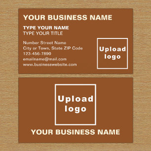 Left Aligned Texts Brown Business Card