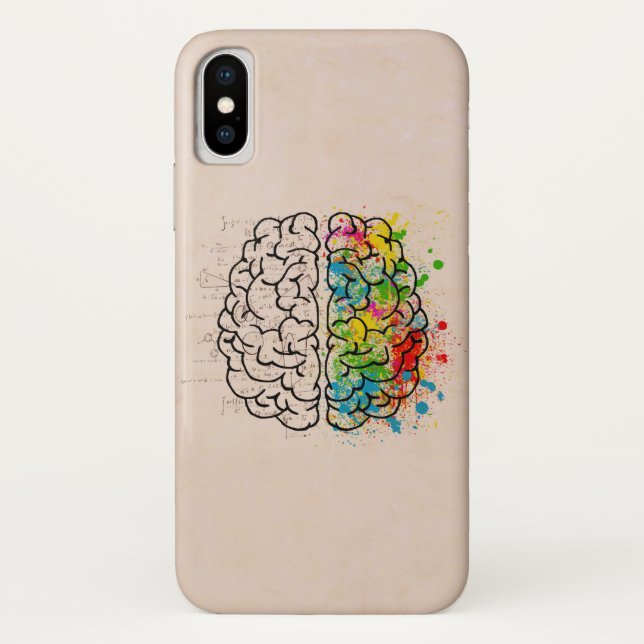 Left And Right Human Brain Case-Mate iPhone Case (Back)