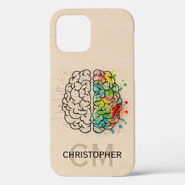 Left And Right Human Brain Personalise Case-Mate iPhone Case (Back)
