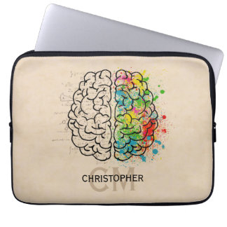 Left And Right Human Brain Personalise Laptop Sleeve