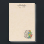 Left And Right Human Brain Personalize Monogram Post-it Notes<br><div class="desc">A comparison of the Left right human brain concept. Ready to be personalized. Just add your name and initials for a modern monogram. Creative part and logic part with social and business doodle sketch mathematics calculations and abstract art paint. The brain and mind psychology idea drawing illustration design. The brain...</div>