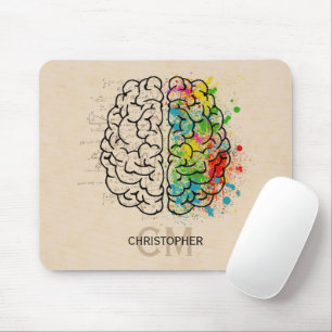 Left And Right Human Brain Personalize Mouse Mat