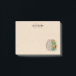 Left And Right Human Brain Personalize Post-it Notes<br><div class="desc">A comparison of the Left right human brain concept. Ready to be personalized. Just add your name and initials for a modern monogram. Creative part and logic part with social and business doodle sketch mathematics calculations and abstract art paint. The brain and mind psychology idea drawing illustration design. The brain...</div>