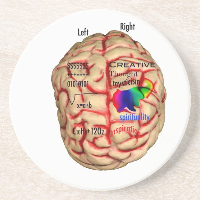 Left and Right Side of Brain Coaster (Front)