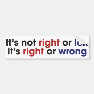 Left and Right Wing Bumper Sticker