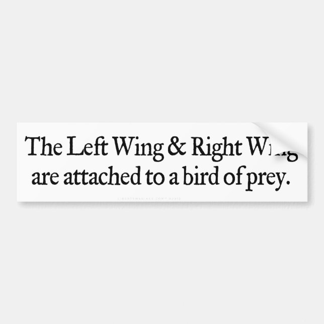 Left and Right Wing Bumper Sticker (Front)