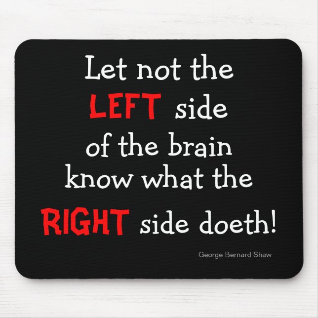Left-brain Mousepad (Front)