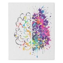 Left Brain vs Right Brain Creative Artwork