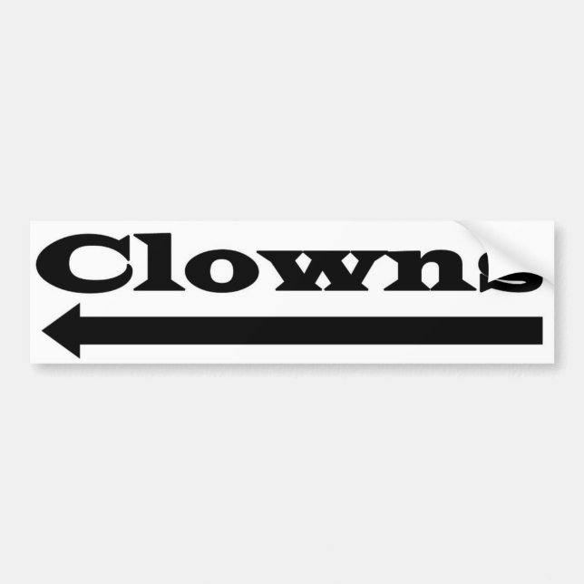 Left Clowns Bumper Sticker (Front)