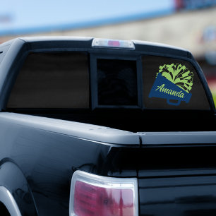 Left Facing Cheerleading Back Window Cling