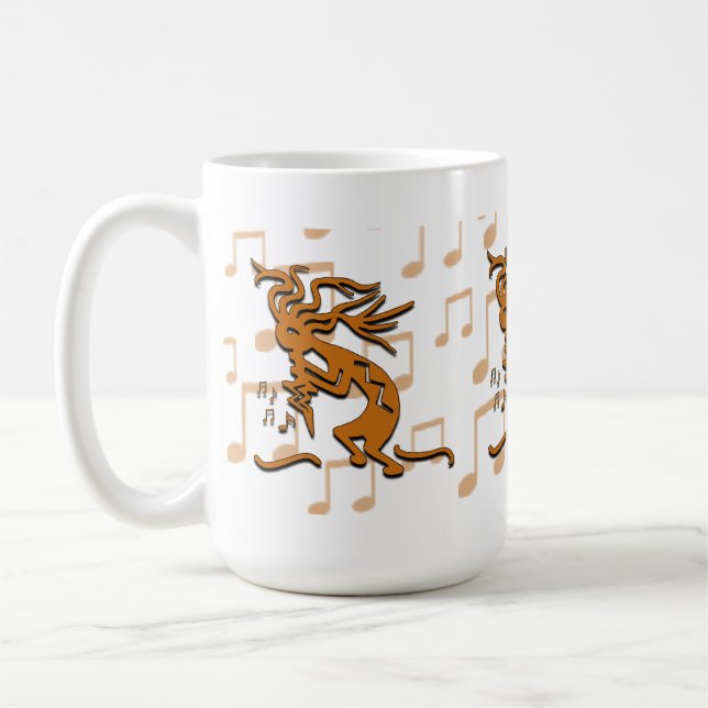 Left Facing Kokopelli Musical Merrymaker Coffee Mug (Left)
