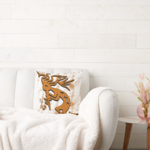 Left Facing Kokopelli Musician Cushion