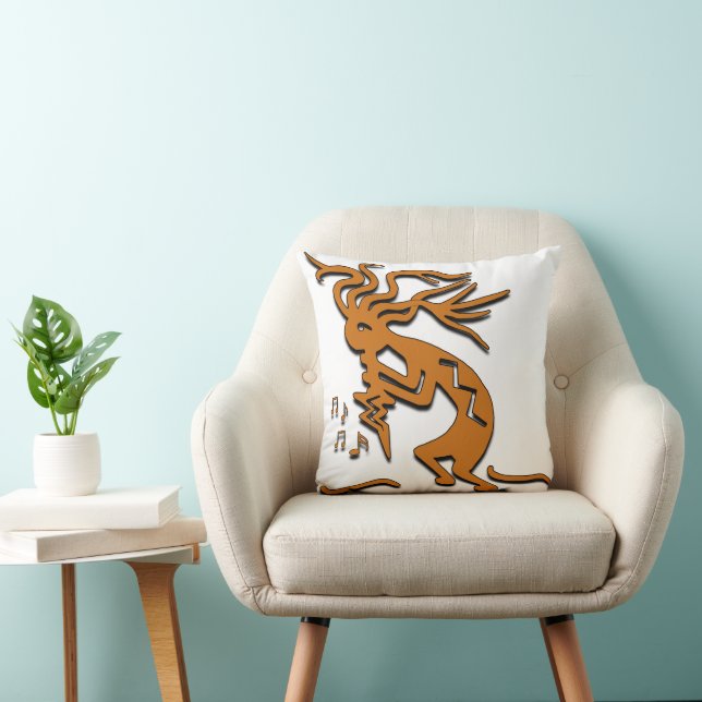 Left Facing Kokopelli Musician Cushion (Chair)
