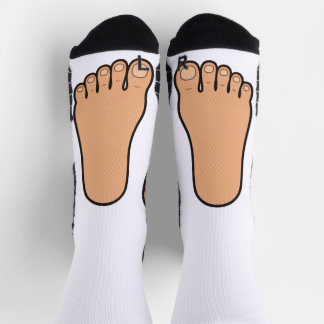 Left foot Right Foot Cartoon Style Socks