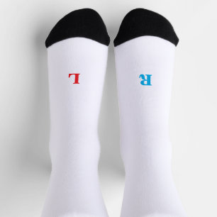 Left Foot Right Foot Red Blue Socks
