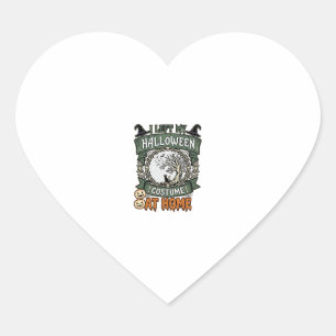 Left Halloween Costume Home Tree Cat Pumpkins_1 Heart Sticker