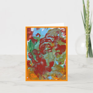 Left Hand abstract painting Card