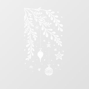 Left Hand Corner Merry Mistletoe Window Cling