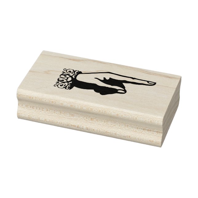 Left Hand with Lace Rubber Stamp (Stamp)