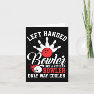 Left Handed Bowler Cool Bowling Pins Strike Sport  Card