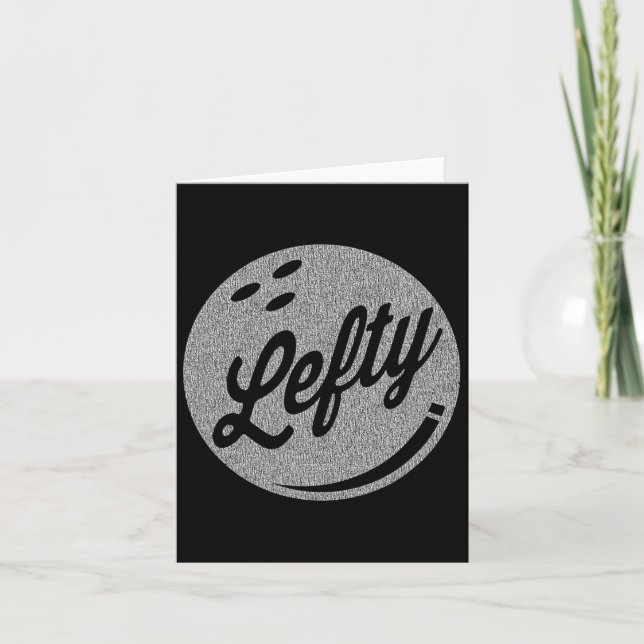 Left Handed Bowler Lefty Bowling  Card (Front)