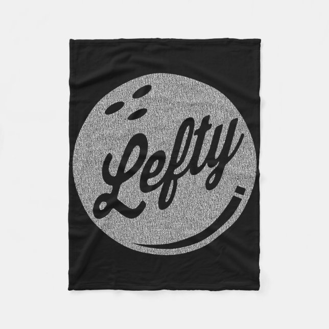 Left Handed Bowler Lefty Bowling  Fleece Blanket (Front)