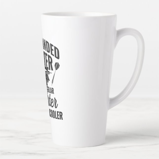 Left Handed Darter Latte Mug (Right)