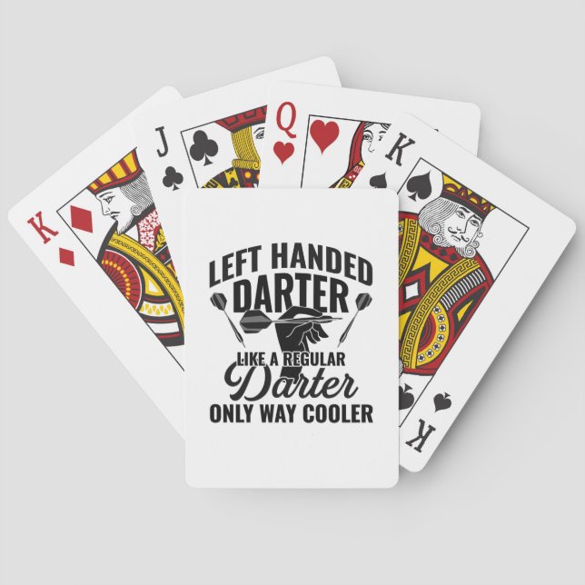 Left Handed Darter Playing Cards (Back)