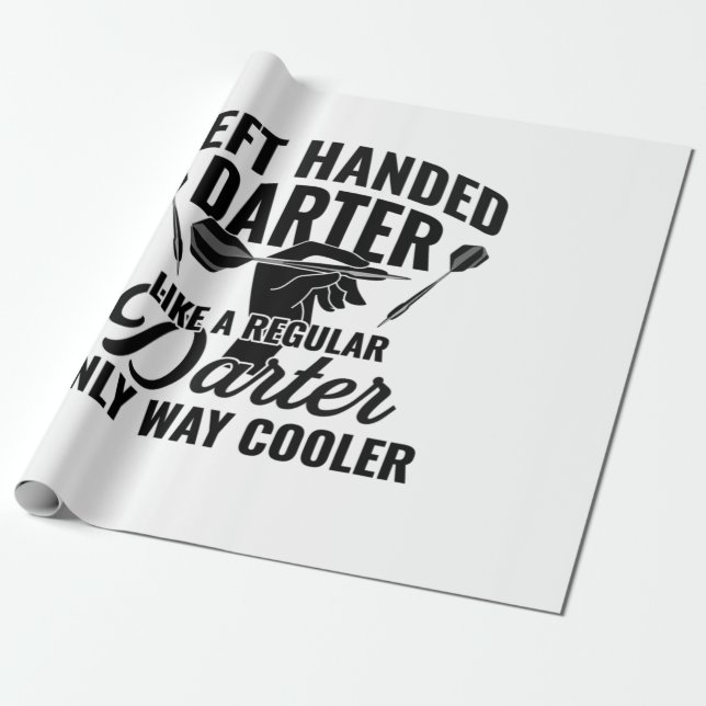 Left Handed Darter Wrapping Paper (Unrolled)