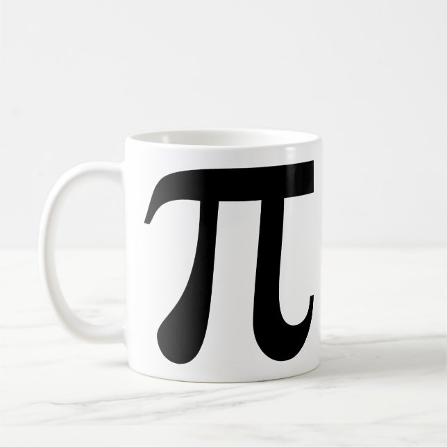 Left-Handed Giant "Pi" Symbol Coffee Mug (Left)
