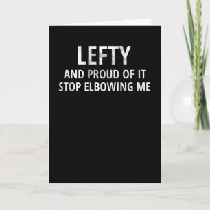 Left Handed Gifts   Lefty Left Hander Left Handed Card