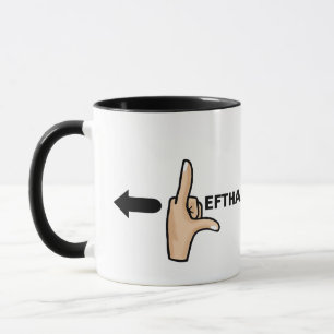 Left-handed Graphic L Mug