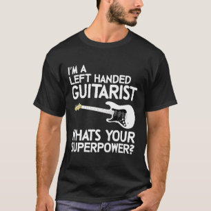 Left Handed Guitaris Lefty Guitar Player Retro T-Shirt