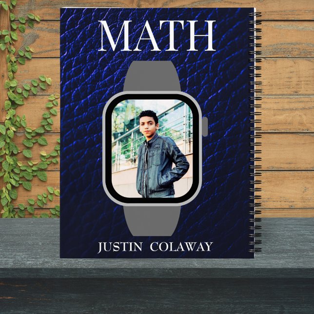 Left-Handed Navy Blue School Planner Boys Photo  Notebook (Creator Uploaded)
