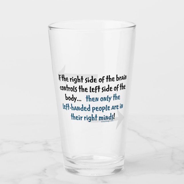 Left-handed people glass (Front)