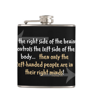 Left-handed people hip flask