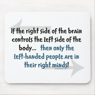 Left-handed people mouse mat