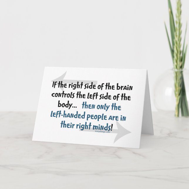 Left-handed people Quote Card (Front)