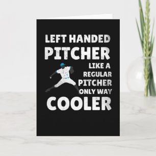 Left Handed Pitcher Gift   Lefty Pitcher Baseball Card