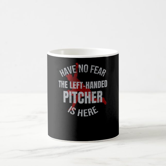 Left Handed Pitcher Gift | Lefty Pitcher Baseball Coffee Mug (Center)