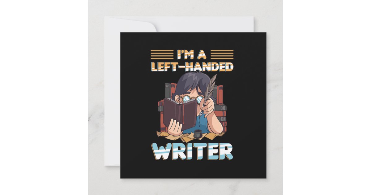 Left Handed Writer Journalist Journalism Journalis Invitation Zazzle