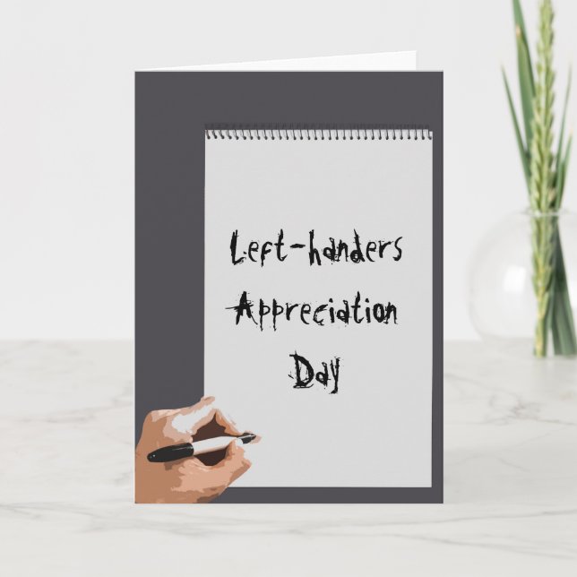 Left-handers appreciation day card (Front)