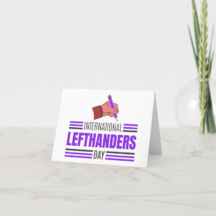 Left Handers Day Holiday Card