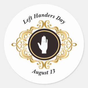 Left Handers Day Silhouette Sticker