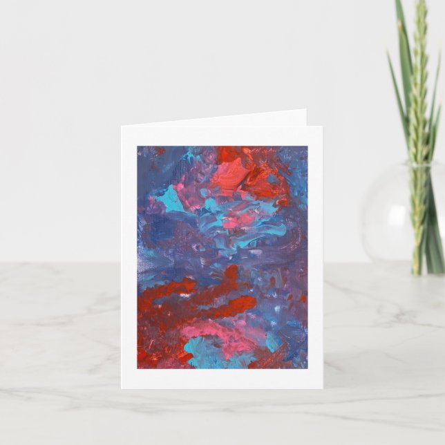 Left Hands acrylic painting Card (Front)