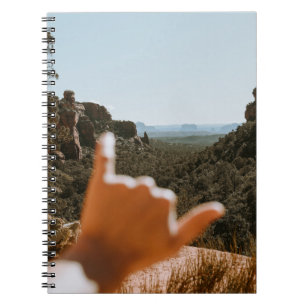 Left human hand notebook