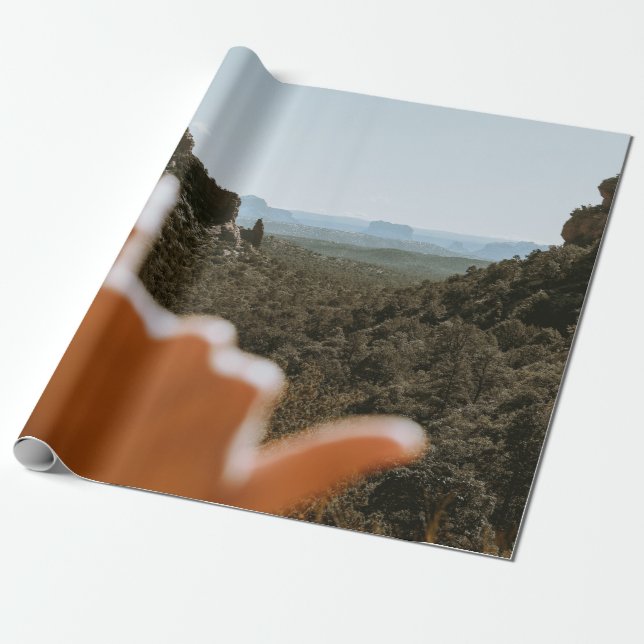 Left human hand wrapping paper (Unrolled)