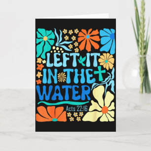 Left It In The Water Vintage Boho Baptized Christi Card