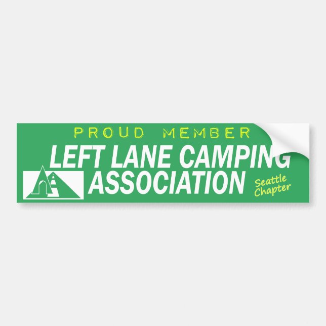 Left Lane Camping Association (Seattle Chapter) Bumper Sticker (Front)