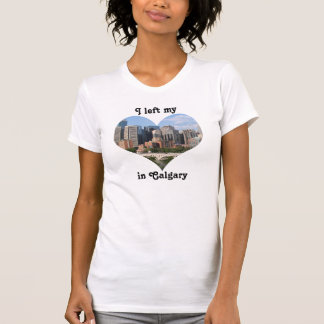 Left My Heart Calgary City Skyline Alberta Canada T-Shirt